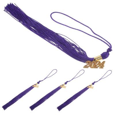 EXCEART 4pcs Graduation Tassels Tag Durable Academic Cap Decor Chic Hat Accessories for Graduation Ceremonies Lightweight and Unique Decoration for Photo Parties