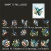 ZXMNBH PET Stickers for Scrapbooking Kit Cute Robin Aesthetic Paper Diary Planner Junk Journaling Decorative Supplies 30 Pcs/Pack view 2