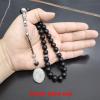 ALBASHAN Tasbih Black agate Onxy prayer beads bracelets Gift Eid misbaha arabic pendant turkish fashion accessories muslim Jewelry 10mm (8mm 100beads) view 3