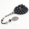 ALBASHAN Tasbih Black agate Onxy prayer beads bracelets Gift Eid misbaha arabic pendant turkish fashion accessories muslim Jewelry 10mm (8mm 100beads) view 4