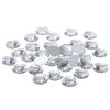 PATIKIL 30mm Flat Back Round Acrylic Rhinestones, 50 Pack Plastic Circle Gems for Jewelry Making Costume Embellishments Crafts, White view 1