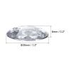 PATIKIL 30mm Flat Back Round Acrylic Rhinestones, 50 Pack Plastic Circle Gems for Jewelry Making Costume Embellishments Crafts, White view 2