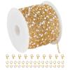 KYUNHOO 16.4 Feet/5M Stainless Steel Beaded Chain for Jewelry Making - Gold Plated Bulk Thin Cable Link With Findings for DIY Craft view 1
