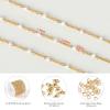 KYUNHOO 16.4 Feet/5M Stainless Steel Beaded Chain for Jewelry Making - Gold Plated Bulk Thin Cable Link With Findings for DIY Craft view 2
