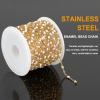KYUNHOO 16.4 Feet/5M Stainless Steel Beaded Chain for Jewelry Making - Gold Plated Bulk Thin Cable Link With Findings for DIY Craft view 3