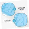 3pcs 2024 Graduation Season Key Number Epoxy Molds Graduation Resin Keychain Molds Class of 2024 Keychain Molds Silicone Pendant Molds Cake Stencil New Biscuit Portable view 2