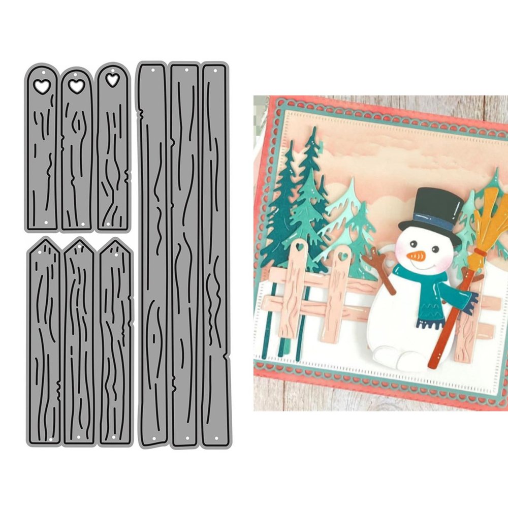 DzIxY Long Fence Metal Cutting Dies for Card Making Kit Embossing Paper Die Cuts Scrapbook Machine Stencils Storage Pockets Supplies