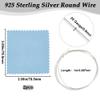 Beebeecraft 20 Gauge 925 Sterling Silver Wire 3 FT Dead Soft Round Craft Wire with Polishing Cloth for Wire Wrap DIY Jewelry Bracelets Earrings Making view 2