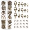 Tanstic 170Pcs Bronze Lobster Claw Clasps with Open Jump Rings Kit, 10mm, 12mm, 14mm, 16mm, 18mm Alloy Small Jewelry Clasps Lobster Clasps and 6mm Jump Rings for DIY Jewelry Making view 1