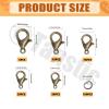 Tanstic 170Pcs Bronze Lobster Claw Clasps with Open Jump Rings Kit, 10mm, 12mm, 14mm, 16mm, 18mm Alloy Small Jewelry Clasps Lobster Clasps and 6mm Jump Rings for DIY Jewelry Making view 2
