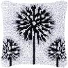 Beginner Latch Hook Pillow Kits Set Black Dandelion Sofa Cushion Cover Latch Hook Carpet Rug Acrylic Yarn,Pillowcase Craft Kits with Printed Canvas for Starter 17 x 17 Inch view 1