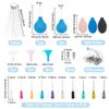BENECREAT 160 Pcs Ceramic Precision Applicator Set, Pottery Tools Supplies, 5 Pcs Ceramic Glaze Squeeze Bottle with Adapter, Plastic Steel Needle and Funnel for Ceramic Glazing view 2