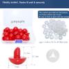 60Pcs Safety Eyes and Secure Washers for Amigurumi Crochet - Thalinfayi 24mm Red Large Plastic Safety Eyes Crochet Craft Eyes for Amigurumi, Crafts, Crochet Doll DIY Making Supplies view 2