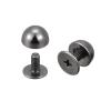 uxcell Screw Back Rivets, 12 Sets 8x5mm Round Studs Rivet Leather Studs Spike for Purse Handbag Leather Craft, Gun-Black view 1