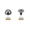 uxcell Screw Back Rivets, 12 Sets 8x5mm Round Studs Rivet Leather Studs Spike for Purse Handbag Leather Craft, Gun-Black view 3