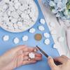 OLYCRAFT 200pcs Wooden Cloud Shaped Beads - 22x17mm White Cloud Cutouts with 1.5mm Hole for Wood Art & DIY Crafts view 3