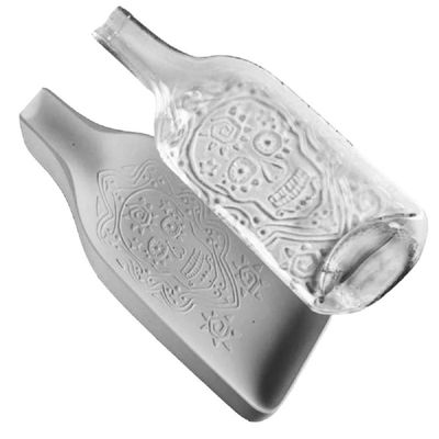 13.25"X 6.25" Deep 2.25" Sugar Skull Bottle Mold Glass Fusing