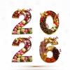 10" 2026 Cardboard Number Fillable Paper Mache Candy Tray Graduation Grade New Year Sweet Container view 1