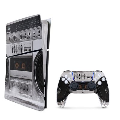 MightySkins Skin Compatible with Playstation 5 PS5 Slim Digital Edition Bundle - Booming Box | Protective, Durable, and Unique Vinyl Decal wrap Cover | Easy to Apply | Made in The USA