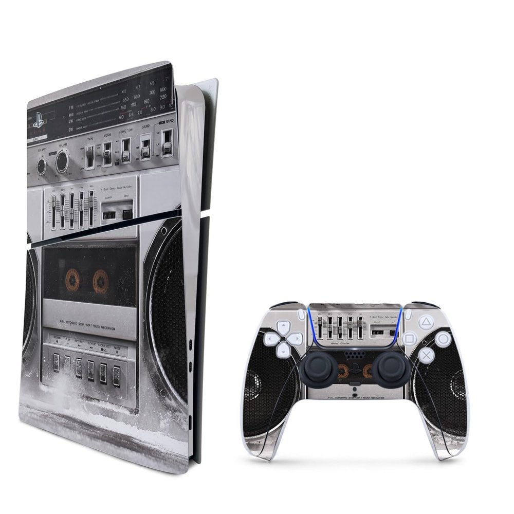 MightySkins Skin Compatible with Playstation 5 PS5 Slim Digital Edition Bundle - Booming Box | Protective, Durable, and Unique Vinyl Decal wrap Cover | Easy to Apply | Made in The USA