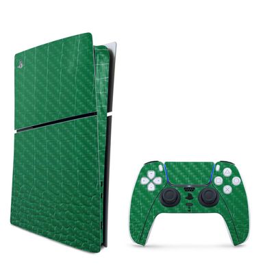 MightySkins Carbon Fiber Skin for PS5 Playstation 5 Slim Digital Edition Bundle - Alligator Protective, Durable Textured Carbon Fiber Finish Easy to Apply Made in The USA