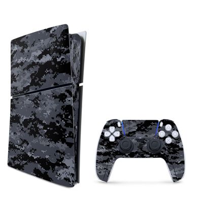 MightySkins Skin Compatible with Playstation 5 Slim Digital Edition Bundle - Digital Camo | Protective, Durable, and Unique Vinyl Decal wrap Cover | Easy to Apply | Made in The USA