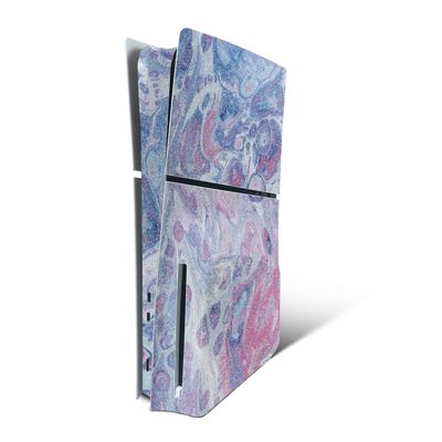 MightySkins Glossy Glitter Skin Compatible With Playstation 5 PS5 Slim Disc Edition Bundle - Pastel Pour | Protective, Durable High-Gloss Glitter Finish | Easy to Apply, Remove, and Change Styles | Made in The USA