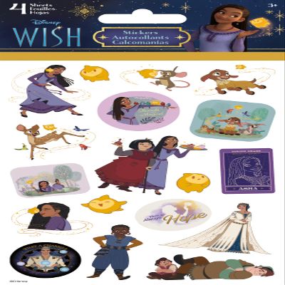 Disney - Wish - Standard 4 Sheet Stickers Standard Stickers - 4 Sheet