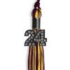 Endea Graduation Mixed Double Color Tassel with Black Bling Charm (Maroon/Gold, 2024) view 2