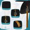 Endea Graduation Mixed Double Color Tassel with Black Bling Charm (Maroon/Gold, 2024) view 3
