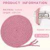 CAMAL Twisted Cotton Rope 3 Strand Cotton Macrame Cord, Natural 8mm Rope for Crafts DIY, Curtain Tie, Wall Hanging, Plant Hangers, Decor, Wrapping view 2