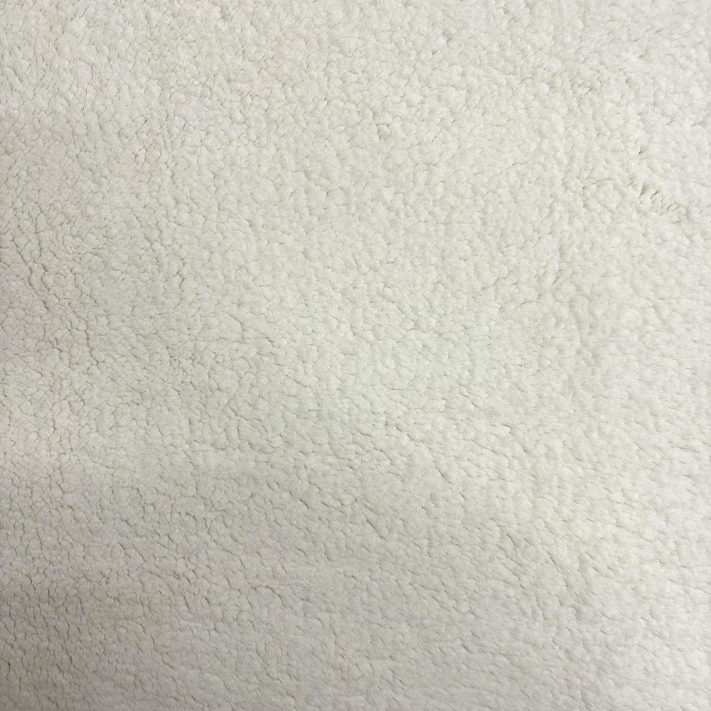 Fashion Fabrics LLC Sherpa Faux Fur Fabric - Sold by The Yard (Ivory)