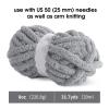 MABOZOO Chunky Yarn for Crocheting 8 Pack,Medium Grey Fluffy Jumbo Chenille Yarn,Soft Plush Yarn Bulky,Giant Thick Fuzzy Yarn for Hand Knitting or Arm Knitting (31.7 yds,8 oz Each Skein) view 2