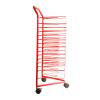 Mobile Art Storage Rack Metal Foldable Easel with Pulley, Floor-Standing Oil Painting Board, Kindergarten Art Studio Studio Equipment (Color : Red) view 1