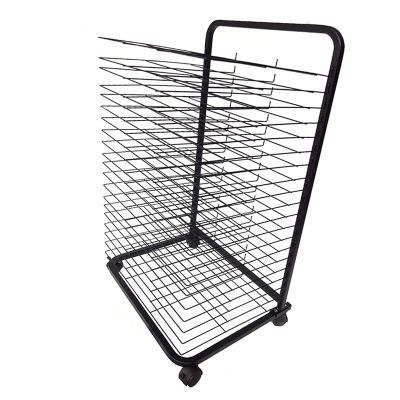 Art Drying Rack for Classroom Paint Drying Rack, Metal Art Drying Rack - Artwork Storage Display Rack, Back-to-Back Double-Sided Mobile Art Drying Rack, Mobile Solid Metal Artwork Storage Display Rack