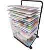 Art Drying Rack for Classroom Paint Drying Rack, Metal Art Drying Rack - Artwork Storage Display Rack, Back-to-Back Double-Sided Mobile Art Drying Rack, Mobile Solid Metal Artwork Storage Display Rack view 3
