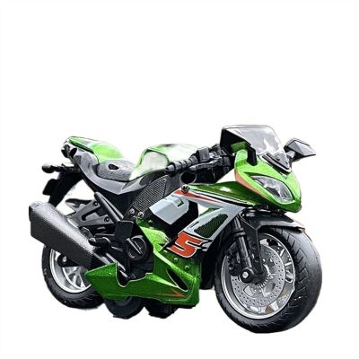 Scale Motorcycle Model Motorcycles Model 1/12 for Kawasaki Ninja Diecast Alloy Sound Light Collection Gift (Size : Green Retail Box)