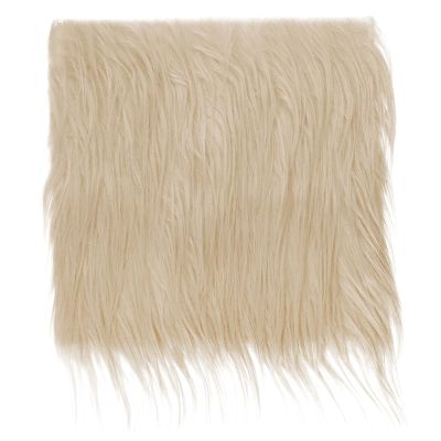 PATIKIL Plush Faux Fur Fabric Square, 10" x 10" Fluffy Faux Fur Patches Cuts for DIY Crafts Christmas Halloween Gnome Beard, Khaki