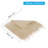 PATIKIL Plush Faux Fur Fabric Square, 10" x 10" Fluffy Faux Fur Patches Cuts for DIY Crafts Christmas Halloween Gnome Beard, Khaki view 2