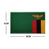 2 PCS AliPlus Zambia Flag Patch Embroidered Tactical Military Morale Patch Applique Fastener Hook and Loop view 4