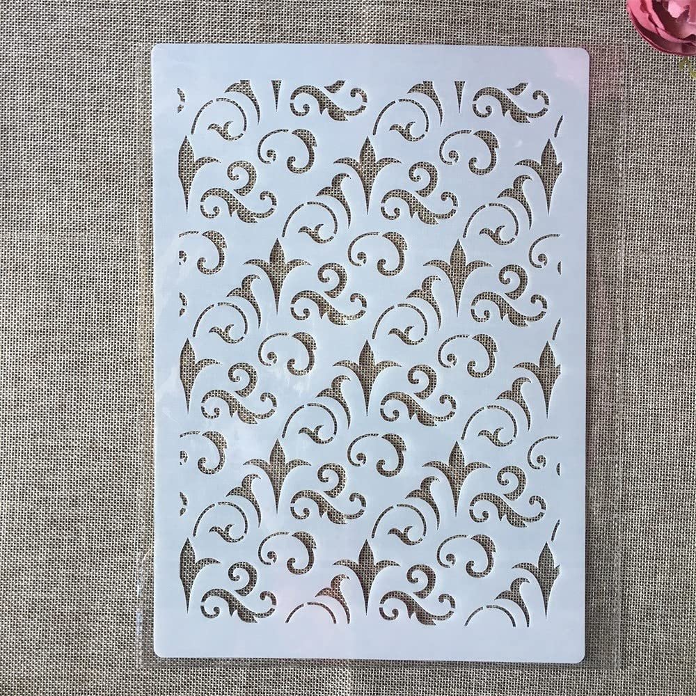 A4 29cm Tulip Texture Stencils for Painting on Wood Canvas Paper Floor Laser Cut Painting Stencil for Home Decor DIY Craft Projects