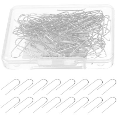 VILLCASE 200pcs Nichrome u Hooks for Jewelry High Temp Nichrome Wire Hooks Ceramic Hanger u Shaped Hanger Craft Tools