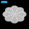 PATIKIL Plastic Mesh Canvas Sheets,10Pcs 3.12inch Cross Needlework Blank Yarn Crafting for Embroidery DIY Bookmarks Cup Mats, White, Flower Shape view 3