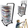 Art Drying Rack for Art Studios & Classrooms, 3 Sizes Mobile Art Drying Racks - Flexible Shelves, Art Carts with Universal Wheels are Ideal for Classroom Art Studios and Home Use, Drying & Print Racks view 1