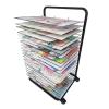 Art Drying Rack for Art Studios & Classrooms, Drying Rack, Mobile Art Drying Rack with Wire Shelves for Works of Art, Black Powder Coated Finish, Ideal for Schools and Art Clubs, Easy Moving with Roll view 1