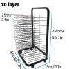 Art Drying Rack for Art Studios & Classrooms, Drying Rack, Mobile Art Drying Rack with Wire Shelves for Works of Art, Black Powder Coated Finish, Ideal for Schools and Art Clubs, Easy Moving with Roll view 2