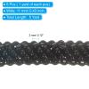 PATIKIL 5 Yard Faux Pearl Lace Ribbon, 0.43" Wide Pearl Fringe Applique Embroidered Pearl Bead Lace Trims for Wedding Party Home Decoration Sewing Craft, Black view 2