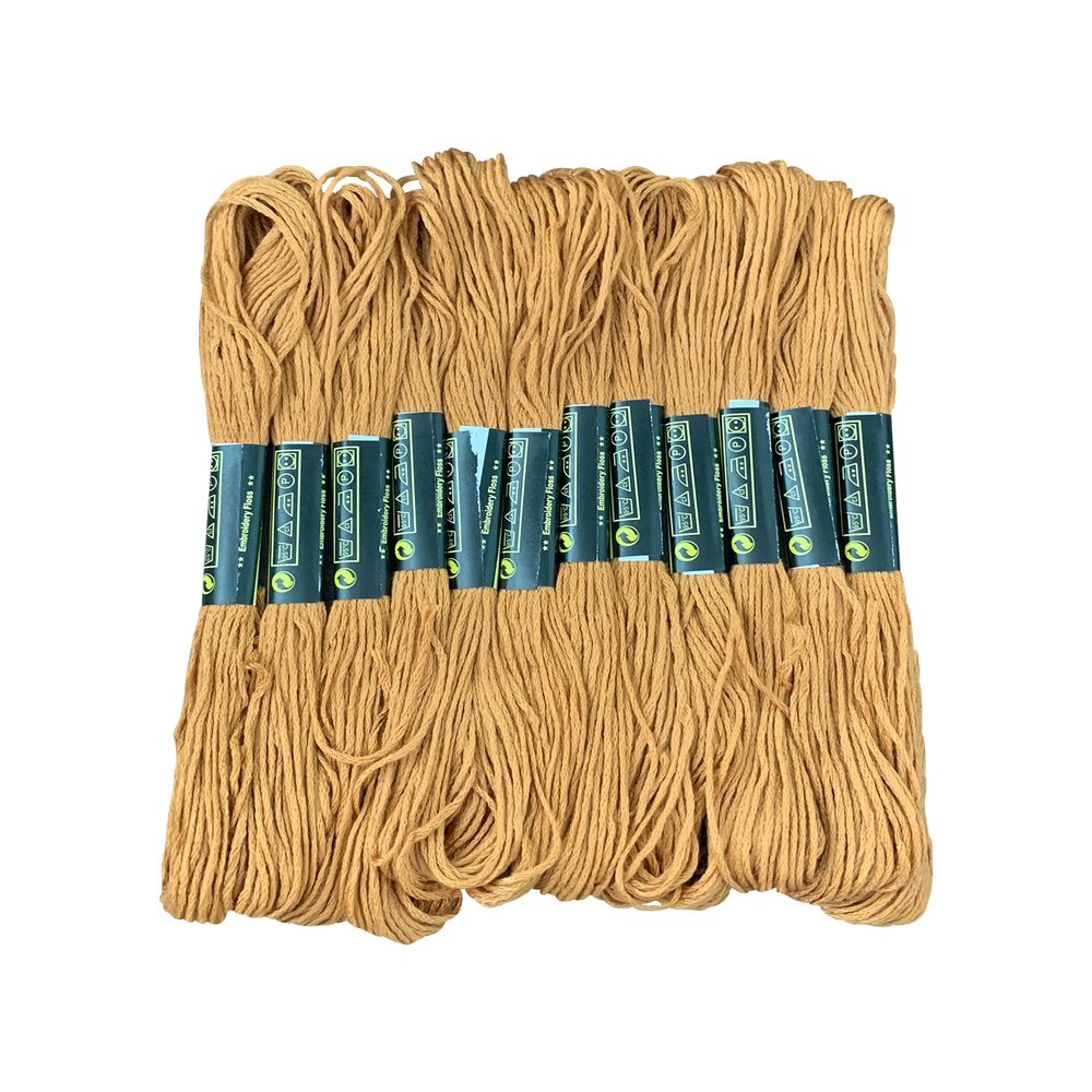 12 Skeins Embroidery Floss Brown Color, Friendship Bracelet String Cross Stitch Embroidery Thread Floss Bracelet Making Yarn, Craft FlossBrown