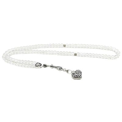 ALBASHAN Tasbih 6mm 99 white crystal stone prayer beads Muslim Eid ramadan gift misbaha bracelet Islamic accessories Rosary (6mm 99beads)