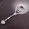ALBASHAN Tasbih 6mm 99 white crystal stone prayer beads Muslim Eid ramadan gift misbaha bracelet Islamic accessories Rosary (6mm 99beads) view 4